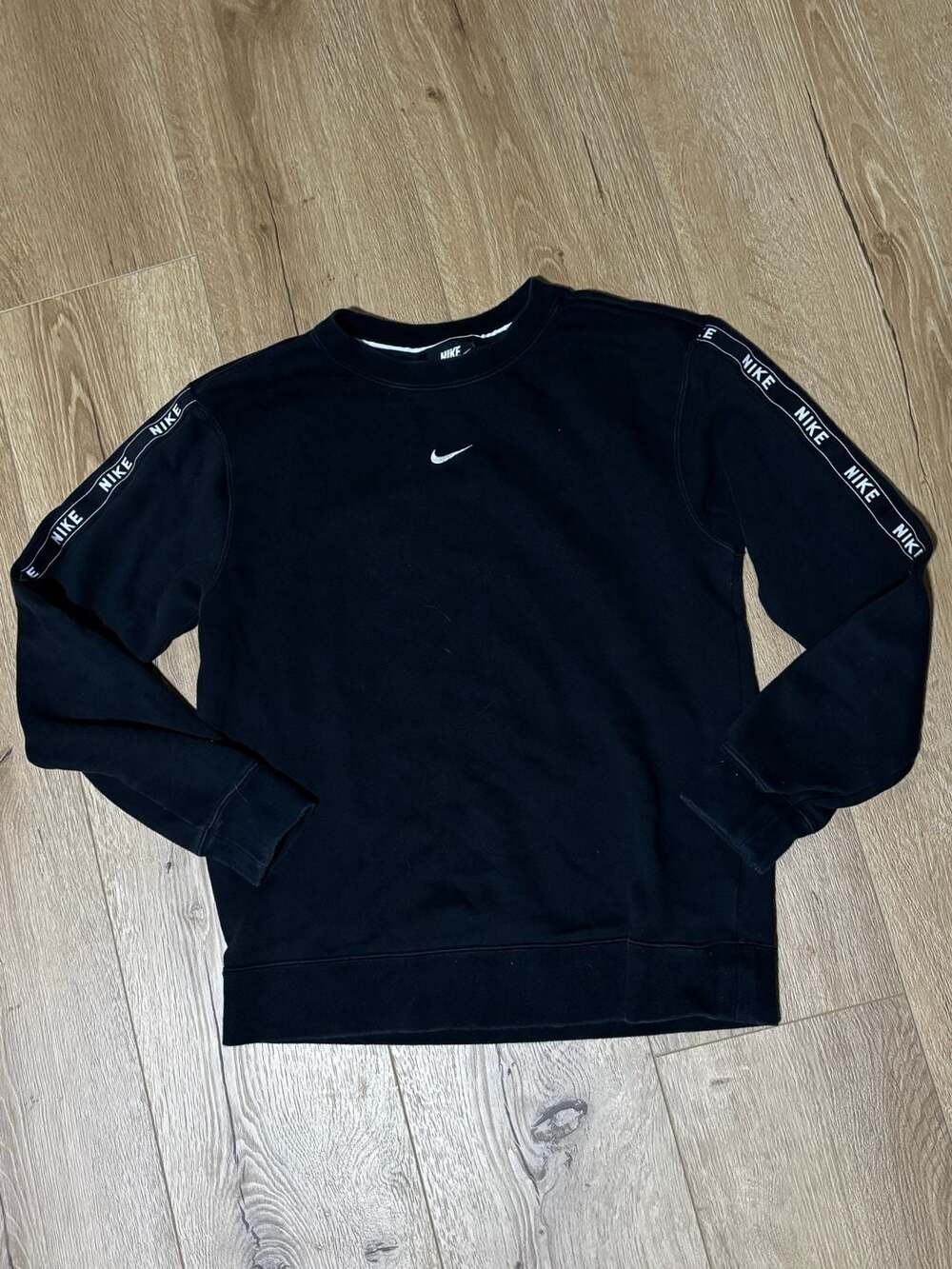 Nike Sportswear Repeat Fleece Crewneck Sweatshirt Black Size XS